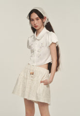 Daisy Embroidered Puff Sleeve Shirt - COPPING THREADS - AYF